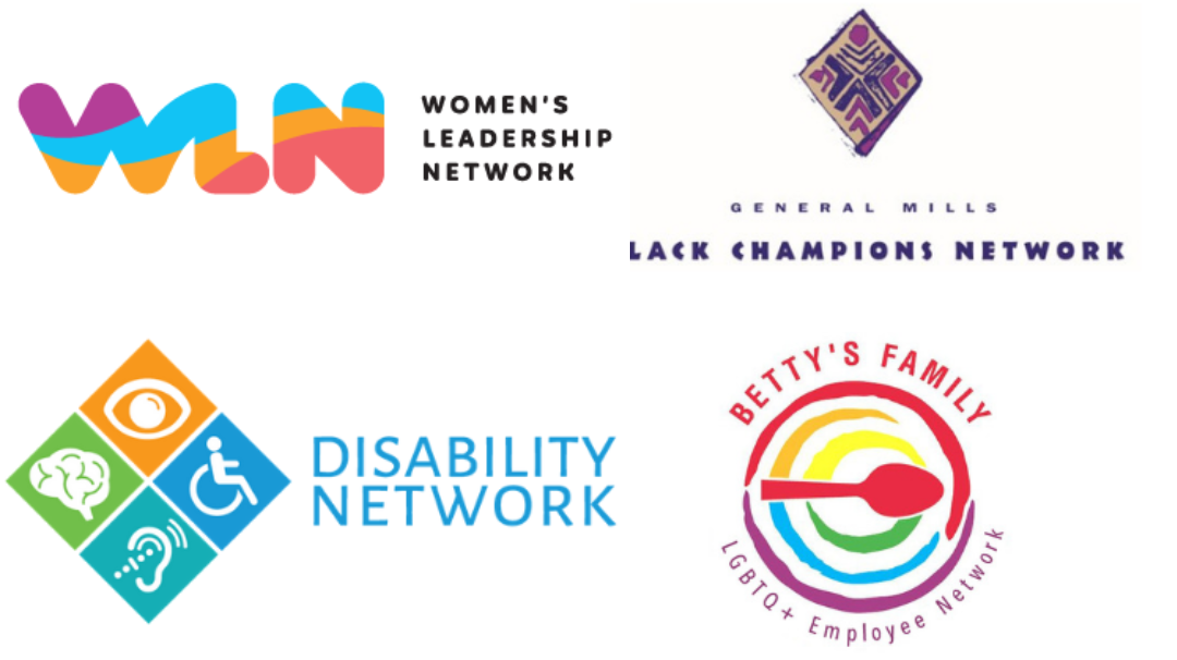 General Mills Brazil - A collection of diverse logos representing a women's leadership network, showcasing empowerment and collaboration.